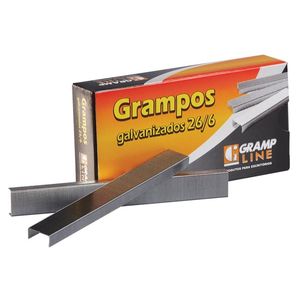 Grampo Galvanizado 26/6 Para Grampeador - 20  Caixas C/5000 Unidades Cada