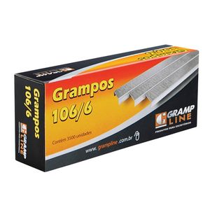 GRAMPO GALVANIZADO  106/6  PARA GRAMPEADOR - CAIXA C/ 3500 UNIDADES
