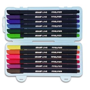 CANETA FINELINER ESTOJO 12 CORES