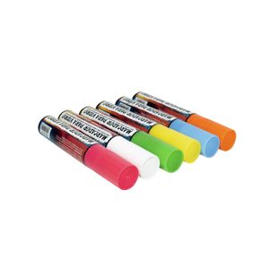 MARCADOR PARA VIDRO MW-400/15 GIZ LÍQUIDO 15MM - 6 CORES