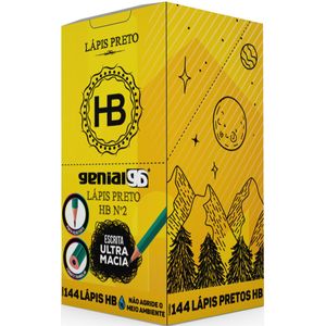 LÁPIS PRETO HB RESINA PLÁSTICA NOVA VERDE 144 PEÇAS