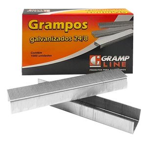 KIT GRAMPEADOR 50 FOLHAS METAL GE-3050 + GRAMPO 24/8 (1000)