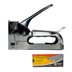 Kit Grampeador Tapeceiro Profissional G-5006 E Grampo 106/8