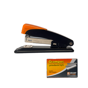 KIT GRAMPEADOR 20 FOLHAS METAL GE-1035 + GRAMPO 26/6 (1000)