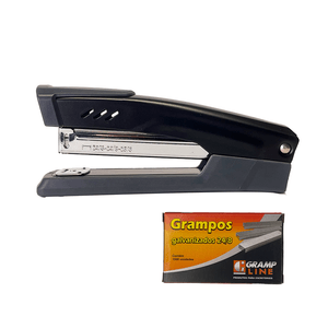 Kit Grampeador 50 Folhas Metal Ge-5050 E Grampo 24/8 (1000)