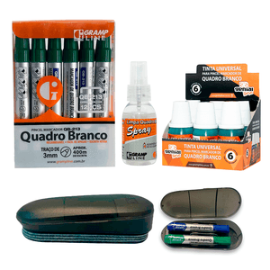 Kit Economia Quadro Branco - Marcador Qb213 Verde