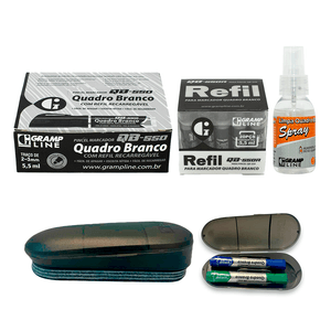 KIT PERFORMANCE QUADRO BRANCO - MARCADOR QB550 PRETO