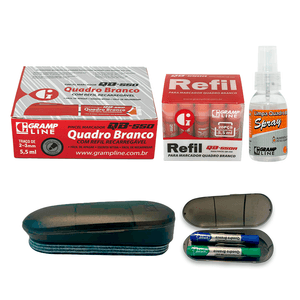 KIT PERFORMANCE QUADRO BRANCO - MARCADOR QB550 VERMELHO