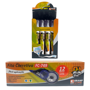 KIT FITA CORRETIVA 12 MTS + CANETA CORRETIVA 10ML