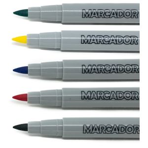 KIT CANETA TECIDO 5 CORES